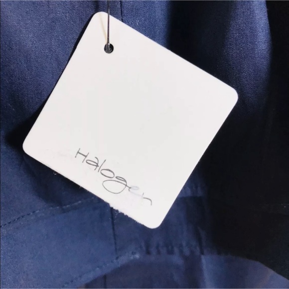 Navy Blue One Shoulder Double Ruffle Top - Picture 5 of 8